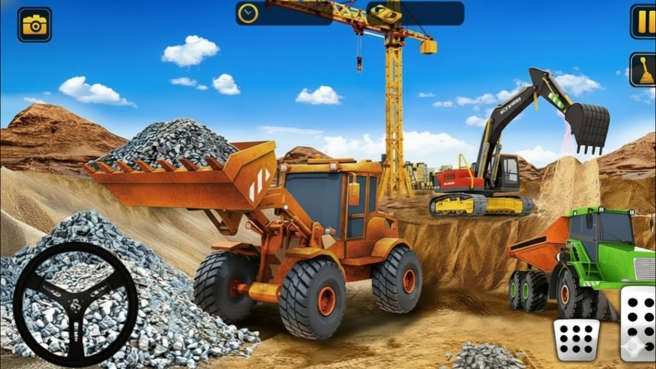 🔥New Large City Road Construction Gameplay 🚧 - Android Gameplay