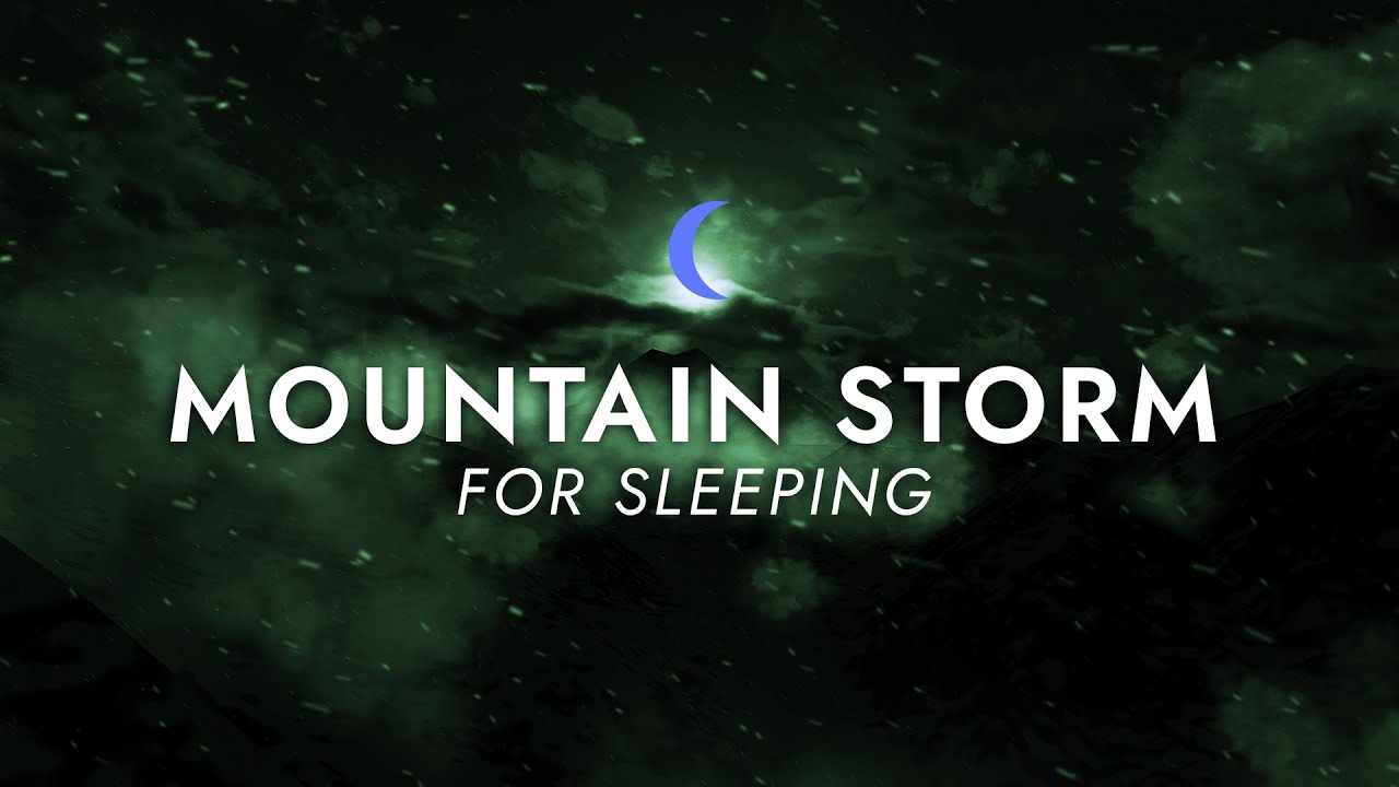 Mountain Snow Storm Sounds for Sleeping | Winter Storm - Sleep Better - Beat Insomnia