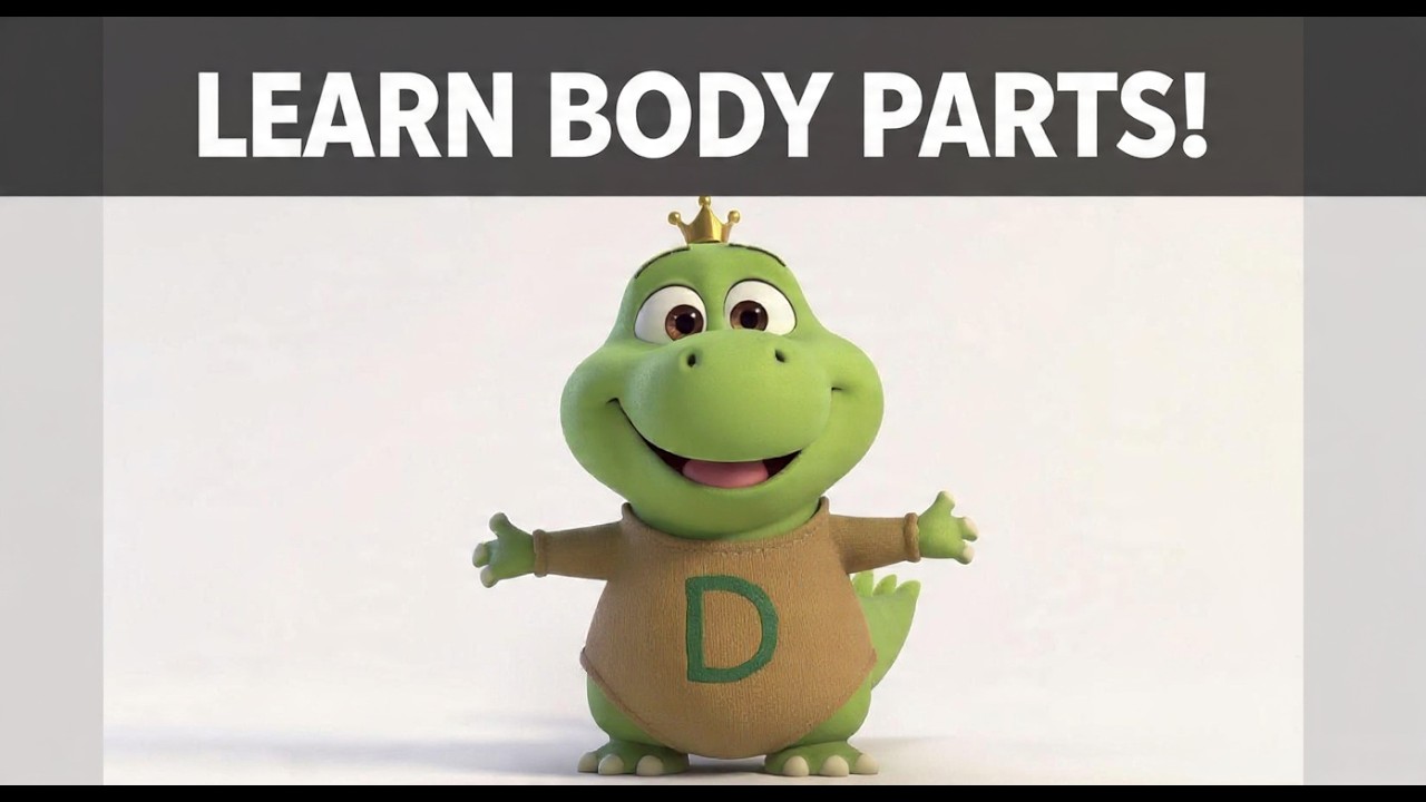 Head, Shoulders, Knees & Toes 🦖 | Learn Body Parts with DunDun the Dino | Kids Songs & Learning