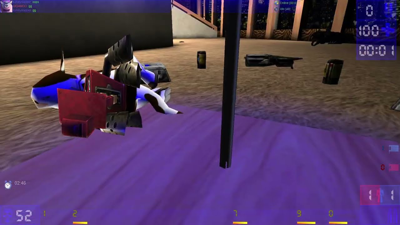 Interesting capture the flag map with a grand piano in the middle