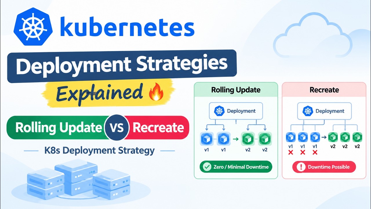 Стратегии развертывания Kubernetes: объяснение 🔥 Поэтапное обновление против пересоздания | Страт...