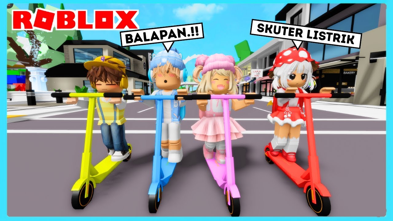Bang Boy Dan Caca Balapan Scooter Di Roblox Brookhaven ft 