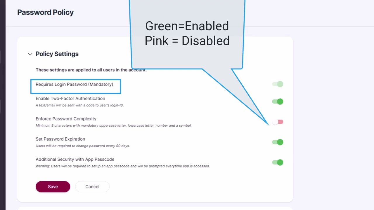 iPlum: How to Setup Password Policy at iPlum?