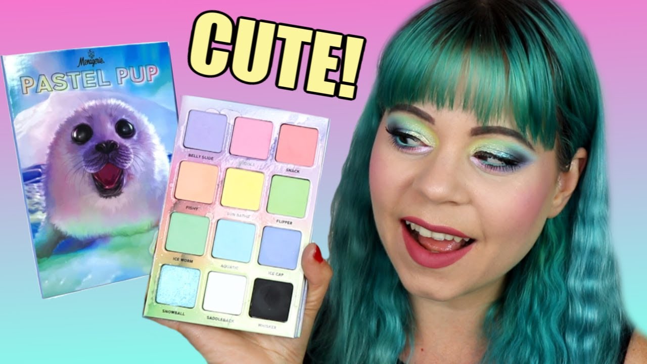 This is WAY too cute lol... Trying the Menagerie Pastel Pup palette and new singles!