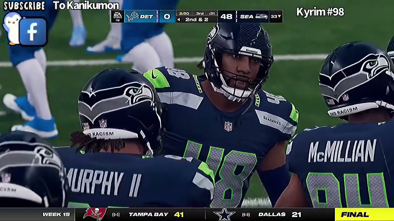 Madden Night Lights Vs The Detroit Lions In Week 15.