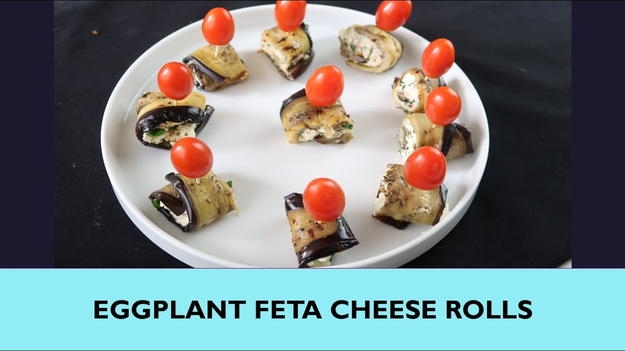 Eggplant Feta Cheese Roll | Quick and easy to make  Appetizer | Greek Style