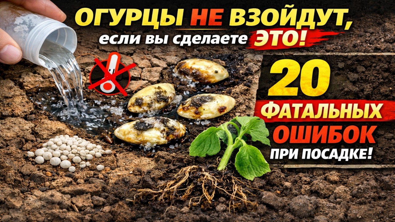 Огурцы НЕ ВЗОЙДУТ, если вы сделаете ЭТО. 20 фатальных ошибок при посадке