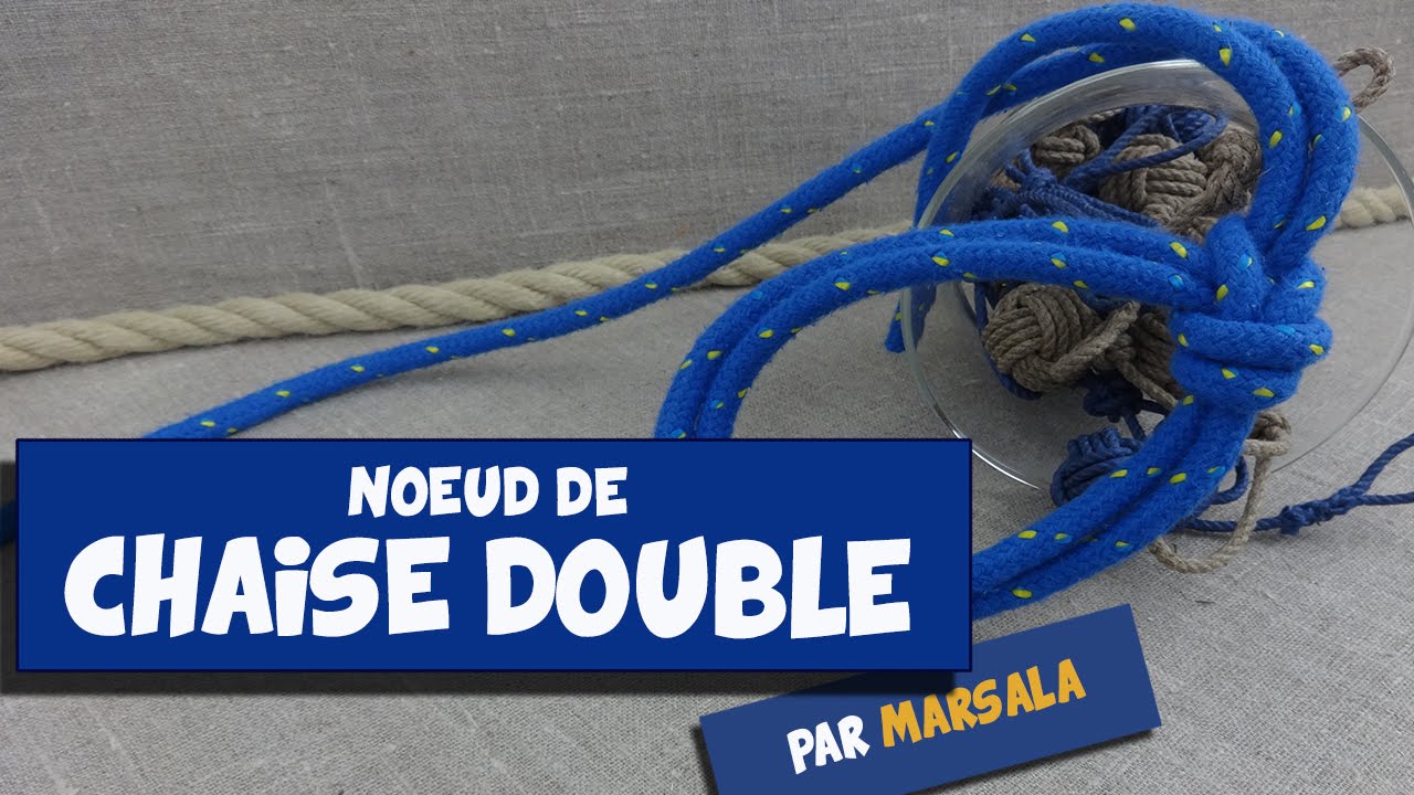Noeud de chaise double avec le double #Noeud à boucles multiples