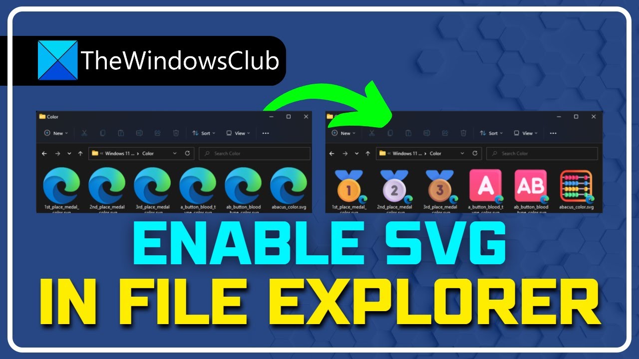 Enable SVG Thumbnails in Explorer in Windows 11/10
