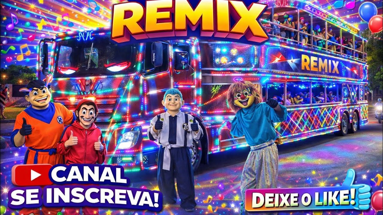 CARRETA REMIX EM CORONEL FABRICIANO, FAZENDO A FESTA COM FOFAO, PALHAÇO, BEM 10 MASKARA, GOKU 