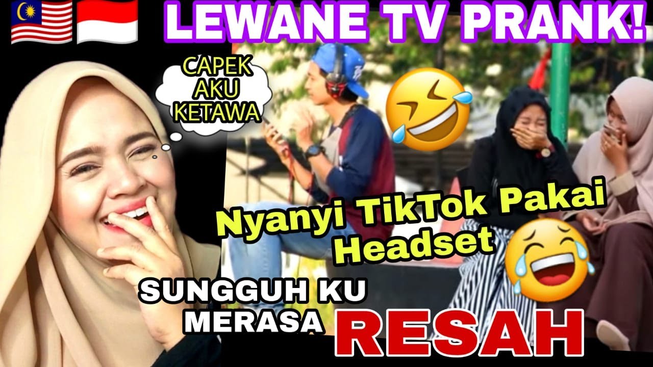 BIKIN NGAKAK LAH WEI | NYANYI LAGU TIKTOK PAKAI HEADSET SUNGGUH KU MERASA RESAH LEWANE TV | REACTION