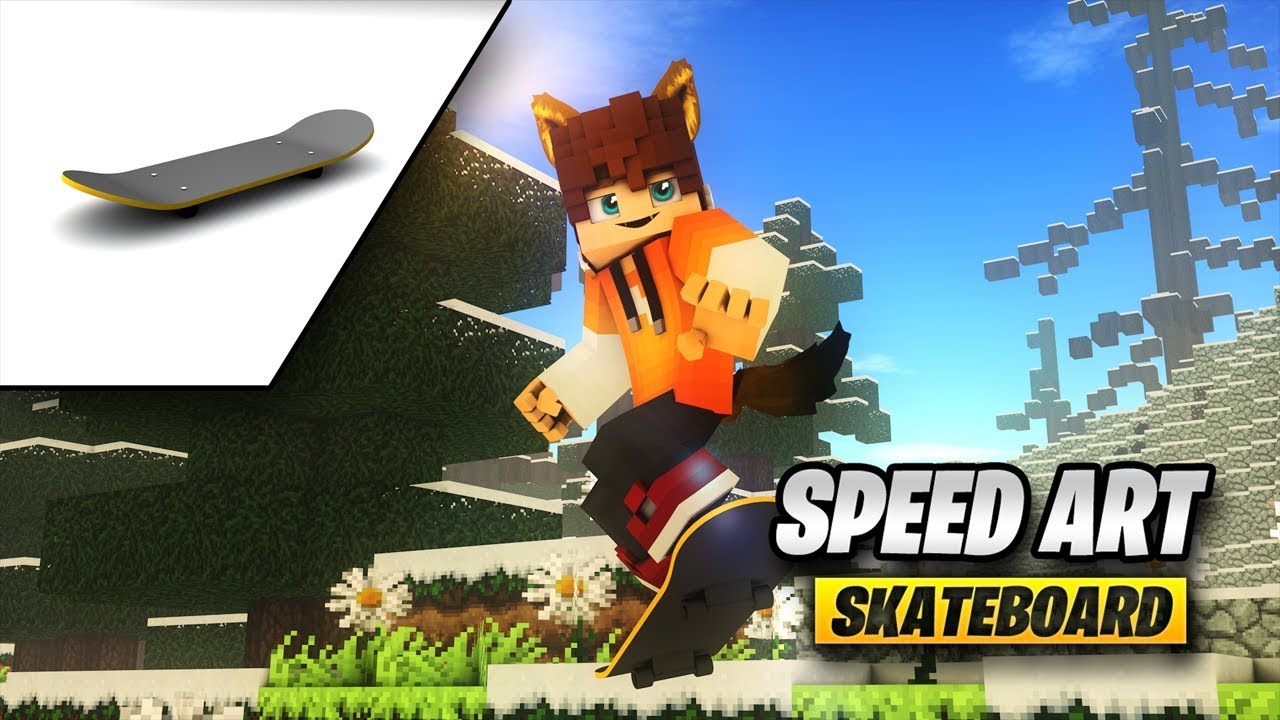 SPEED ART MODELLING A SKATEBOARD + DOWNLOAD