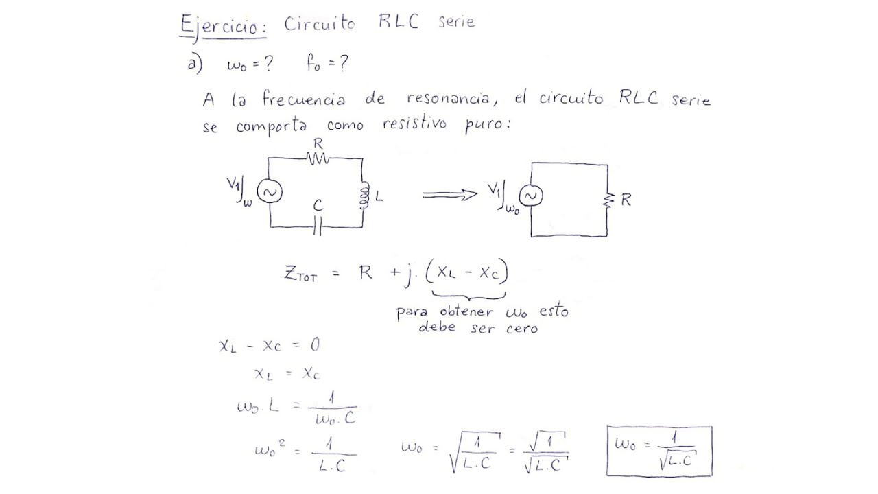 CIRCUITOS RLC - Ejercicio Resuelto RLC serie