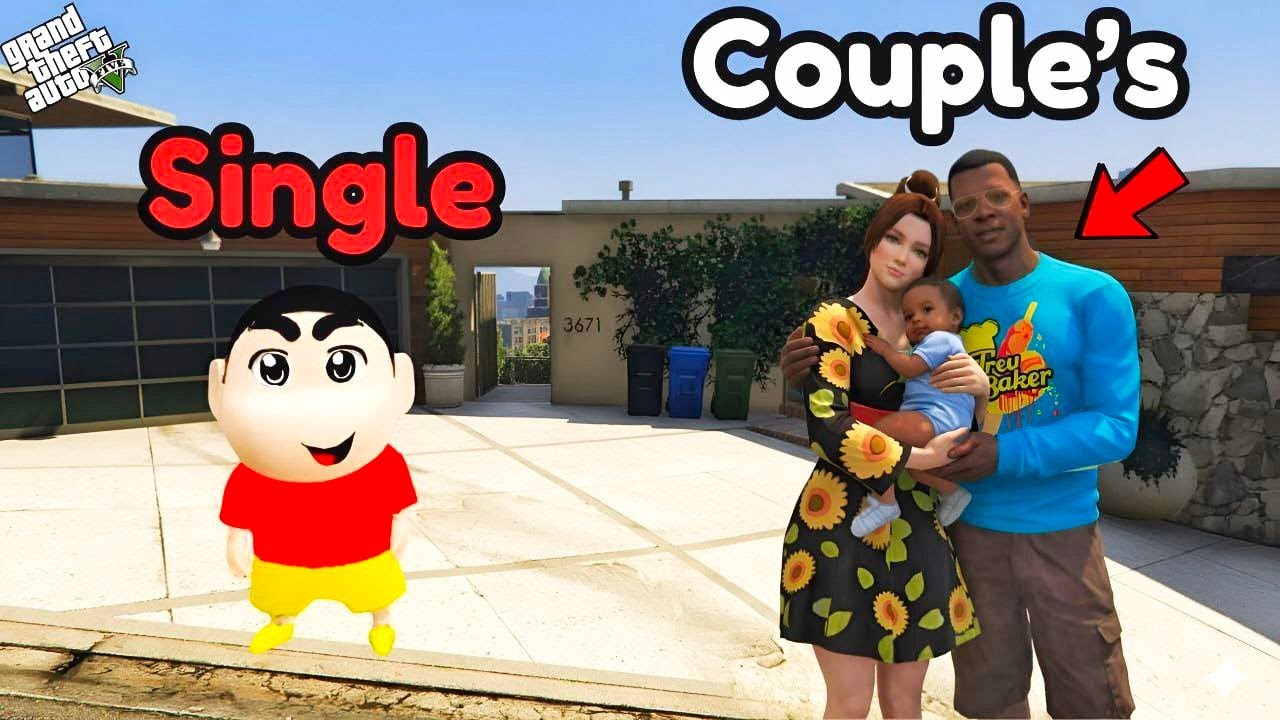 GTA 5: Franklin & Meenu Confused About Baby | Shinchan Secret Baby Story Tamil Mod Gameplay