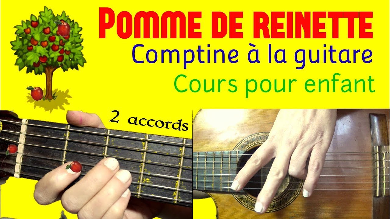 1- (Comptine 2 accords- D-A7) Pomme de reinette