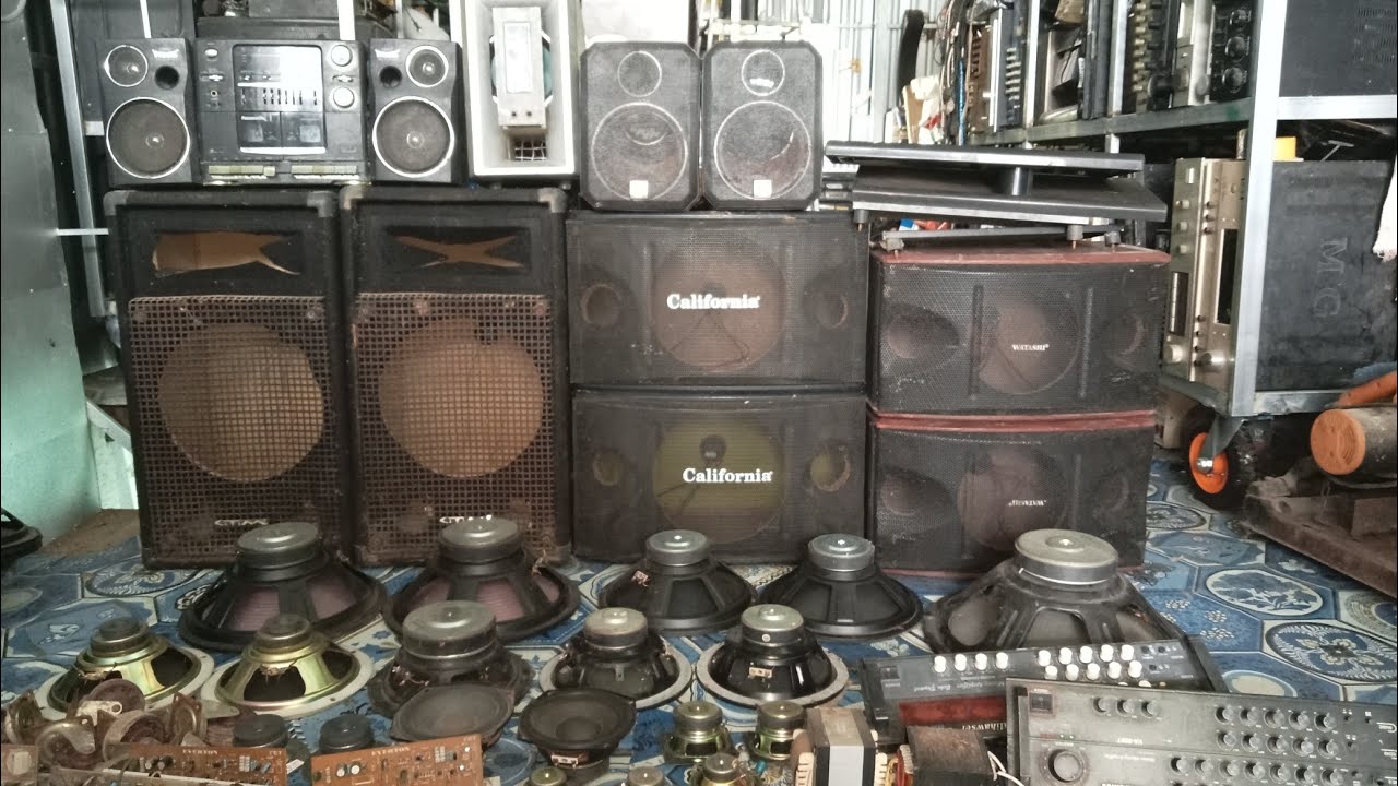 Vỏ thùng shap, cassette Panasonic,bass 40, 30, 25, 20, chép loa nội địa, combo amply, bánh xe.