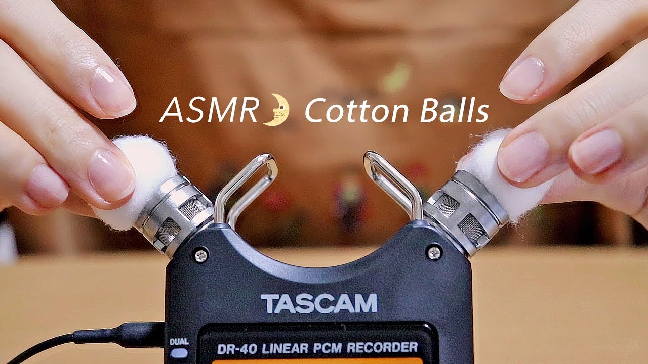 [Japanese ASMR] Cotton Ball Sounds / Whispering / コットンボールの音