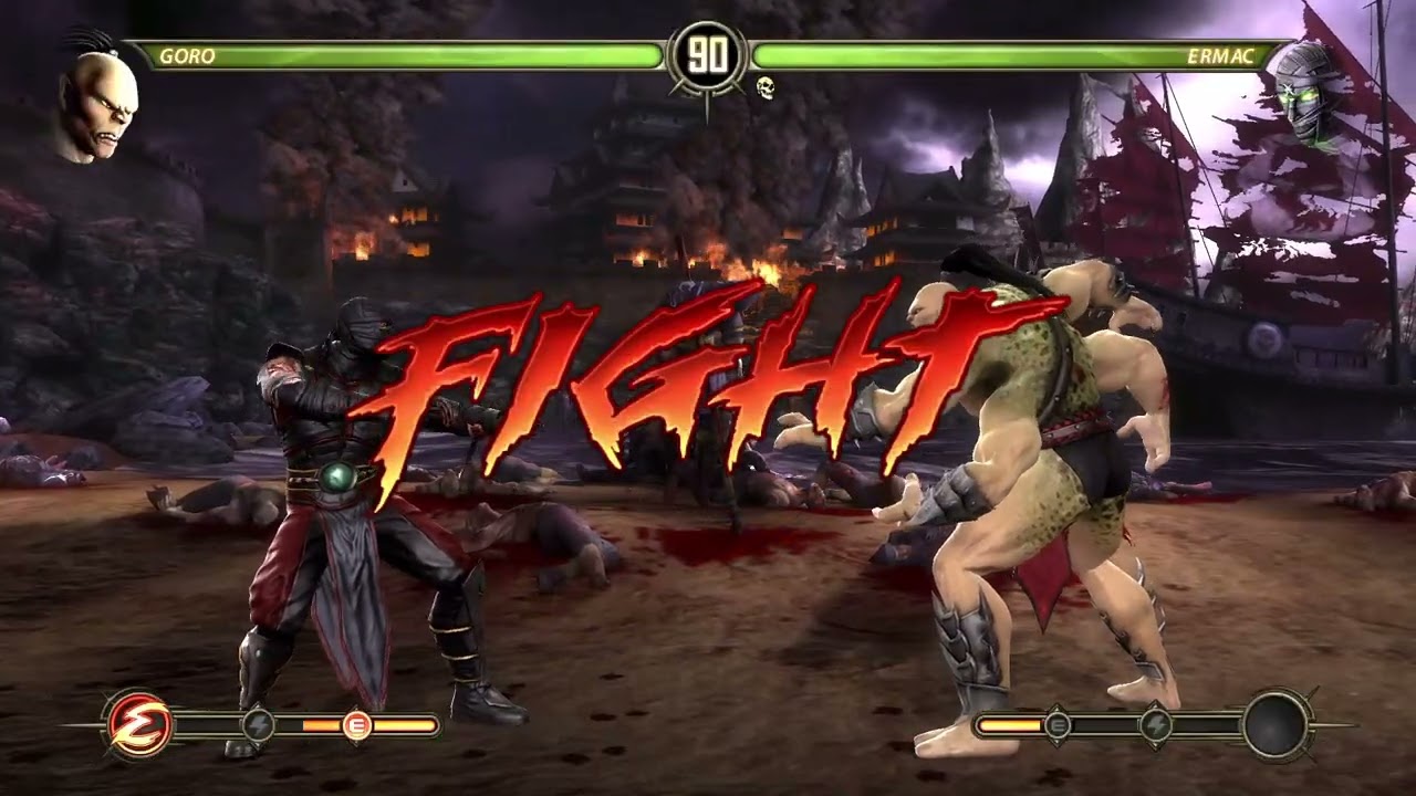 Mortal Kombat 9 – Goro vs Ermac | Expert Gameplay PS3/PC | Brutal Boss Fight