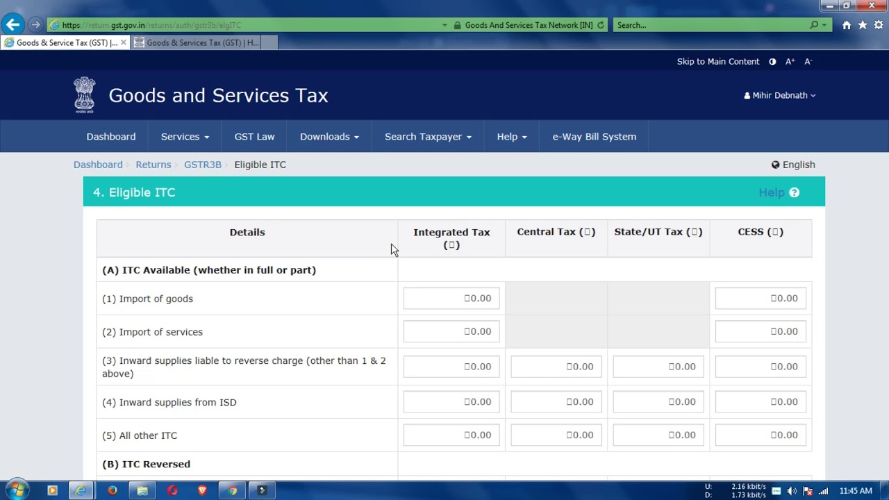 How I reverse excess ITC in gst?