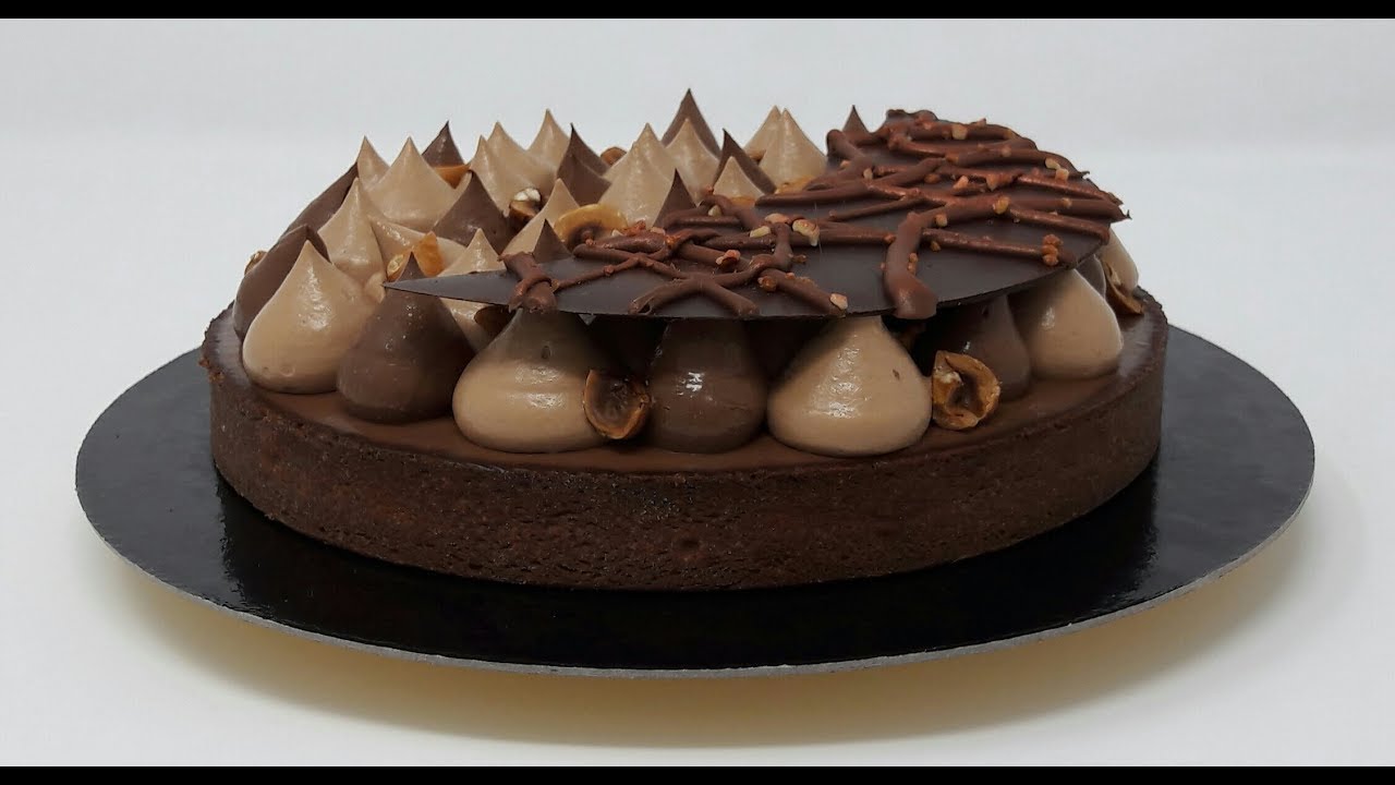 Tarte chocolat et noisettes