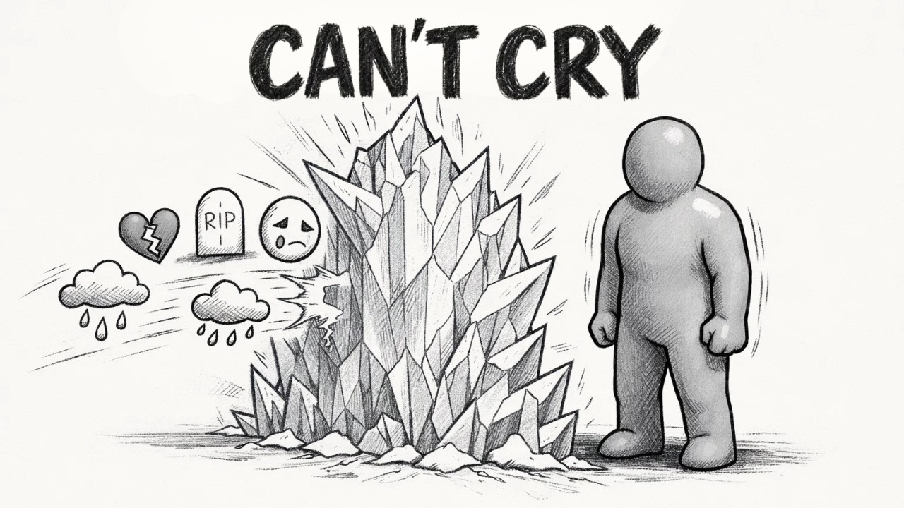 Psychology of Men Who Can't Cry (The Frozen Response)