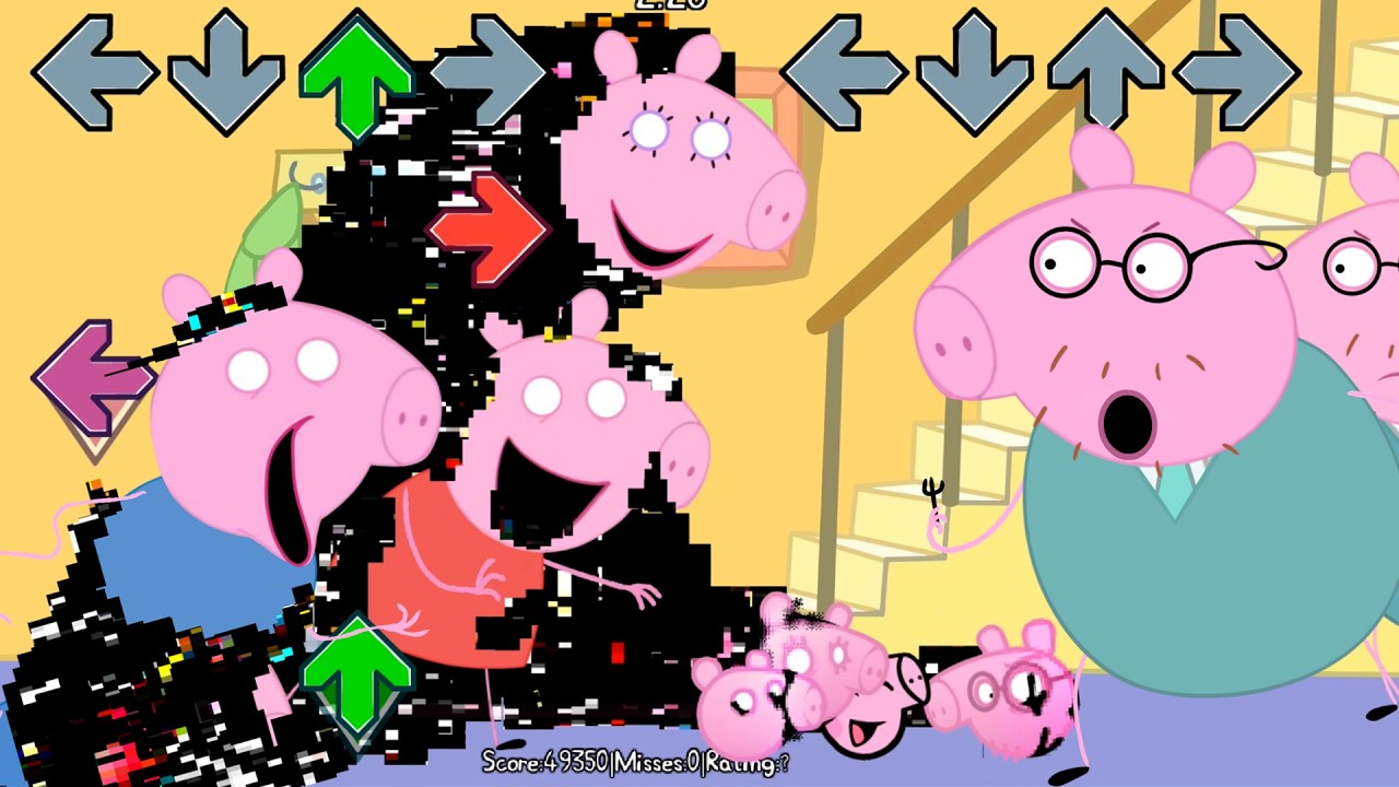FNF NEW Pibby Peppa family, Dad & Mom & George | Mochi's Mayhem Lost Latinas Friday Night Funkin'