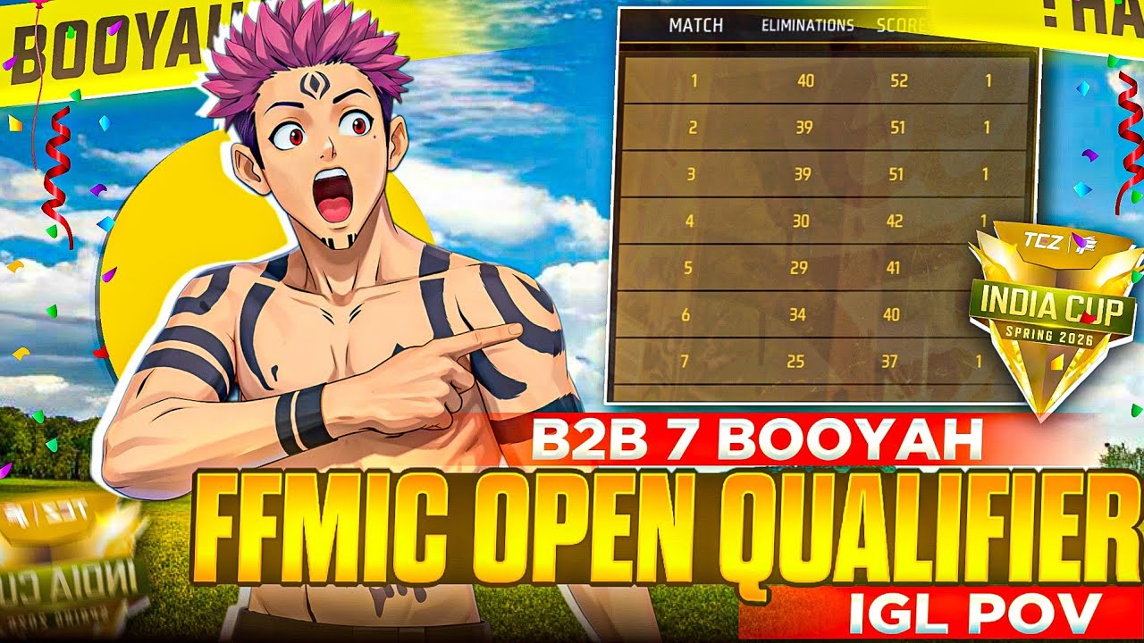 IGL POV 👀 B2B 7 BOOYAH 🏆 FFMIC OPEN QUALIFIERS DOMINATION 🔥#igl #esportsindia 