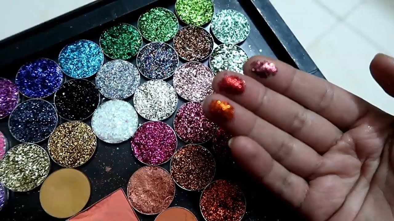 How I DIY my pressed glitter palette for cheap! 🤑