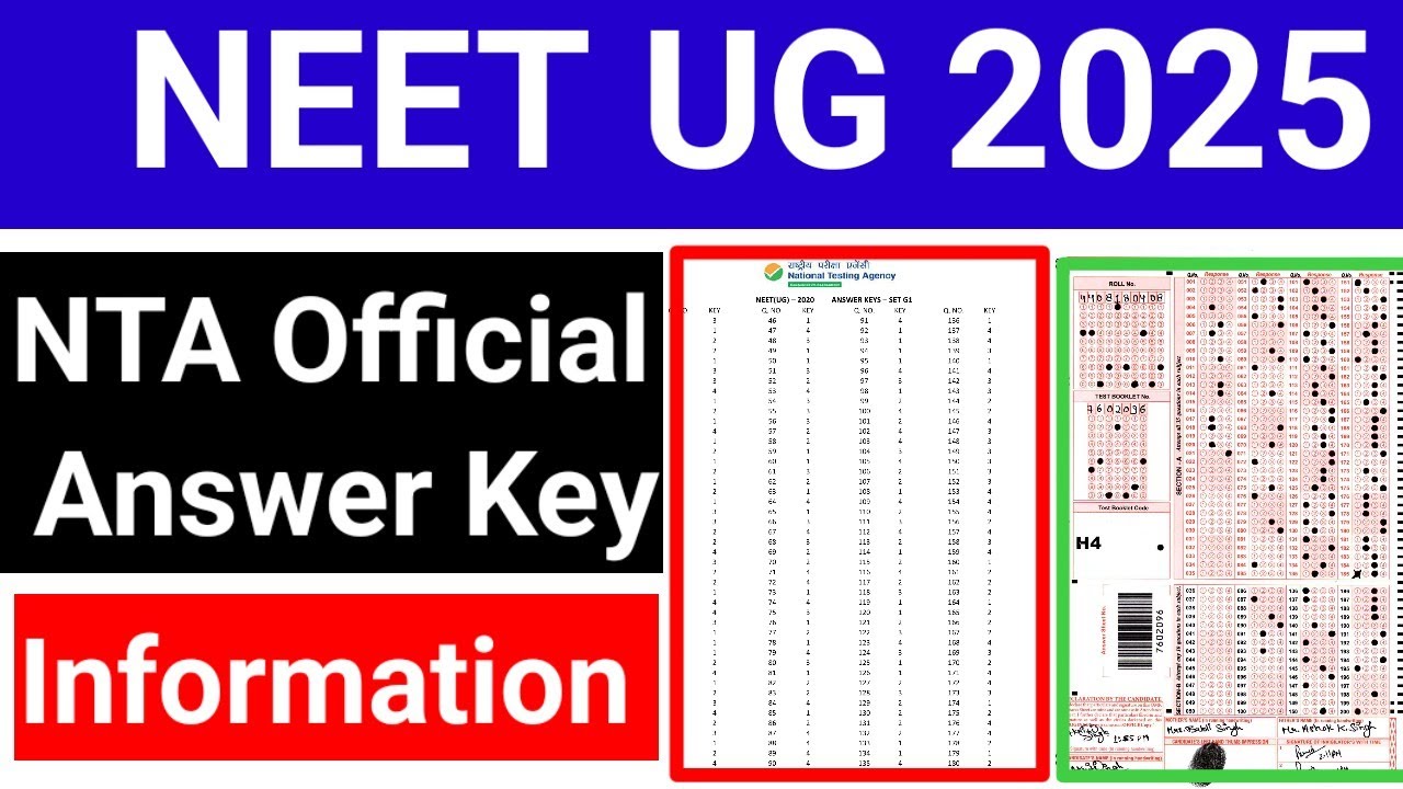 NEET 2025 Official Answer key Releasing date|#neet2025|#ntaneet