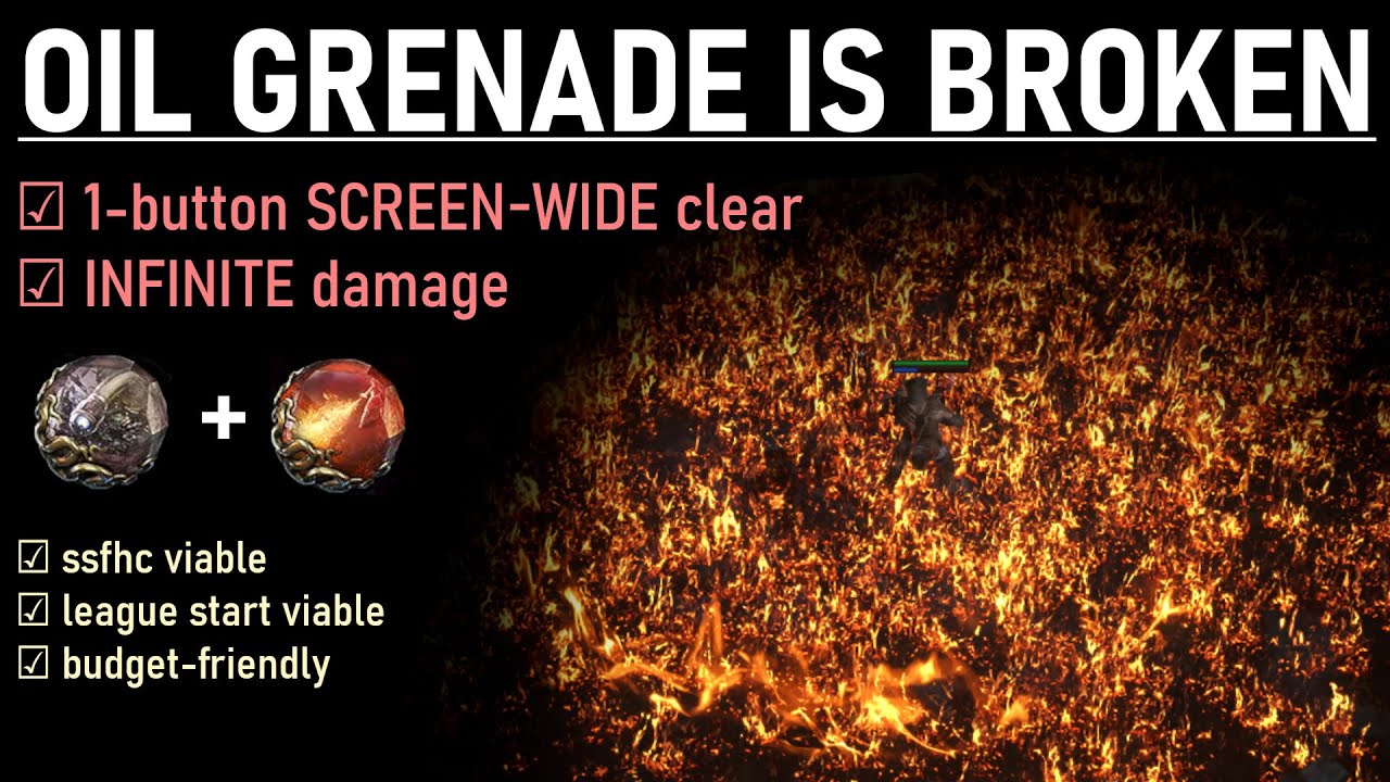 Infinite Burn Oil Grenade (1-Button Screen-Wide Clear/Insane Damage) Witchhunter Build Guide