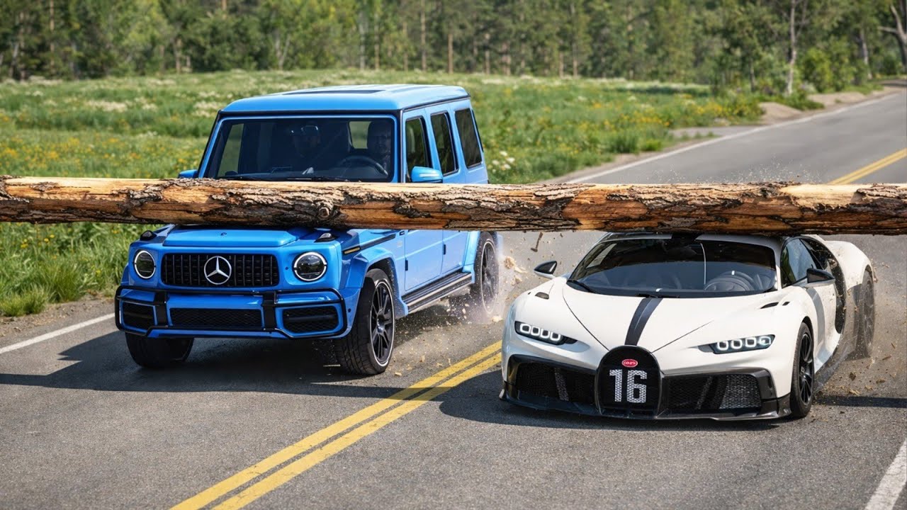 Cars vs Logs Trap Challenge #9 in BeamNG Drive!