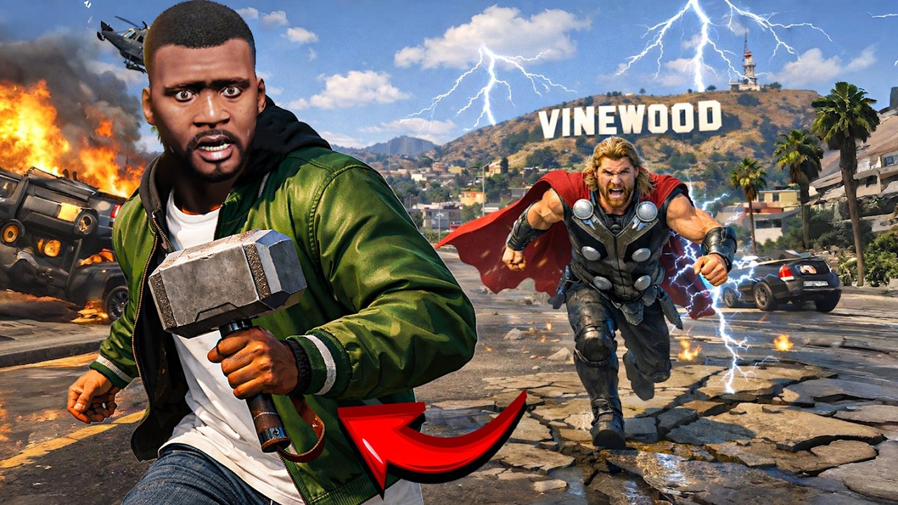 Franklin Stole Thor's HAMMER..!!😱 | GTA 5