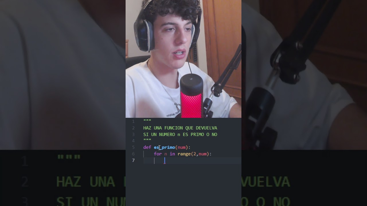 Funci&oacute;n que devuelva si un numero es primo! #java #javascript #python #shorts