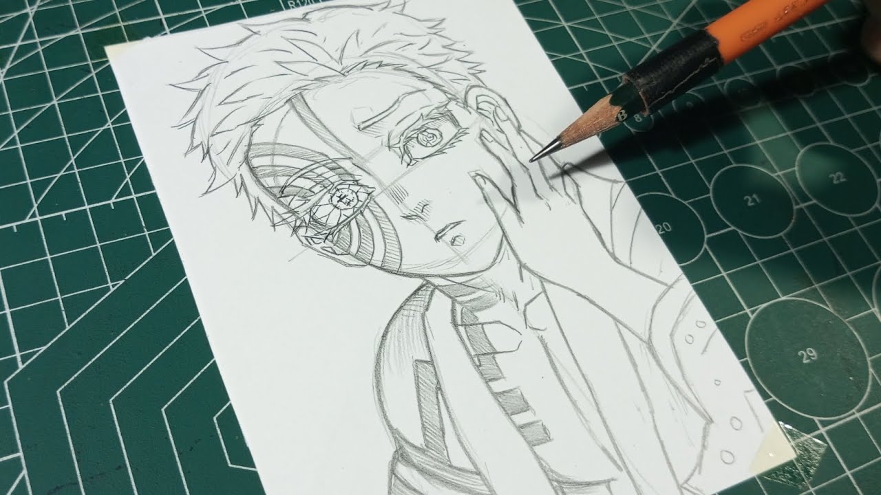 How To Draw AKAZA Half Demon & Half Human EASY | DEMON SLAYER : Kimetsu no yaiba