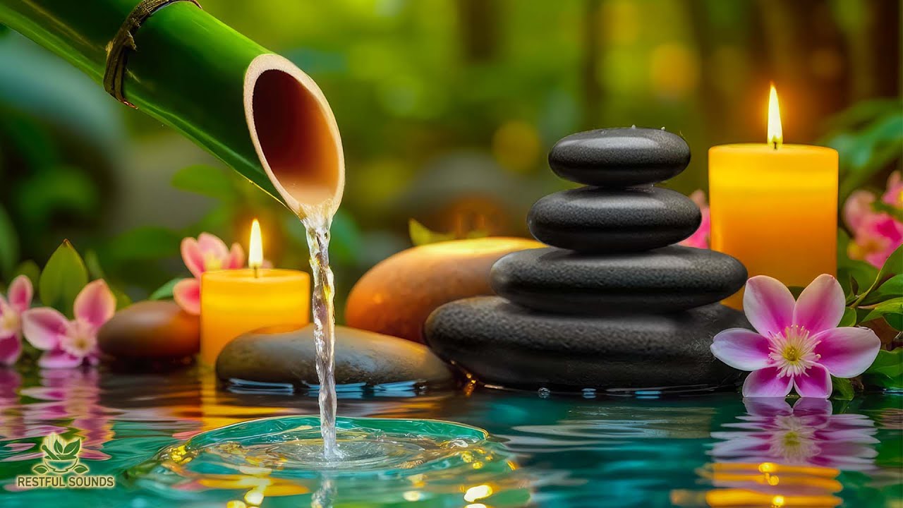 Beautiful Calming Piano Music with Flowing Water Sounds 🌿 Relaxing Meditation & Stress Relief Music