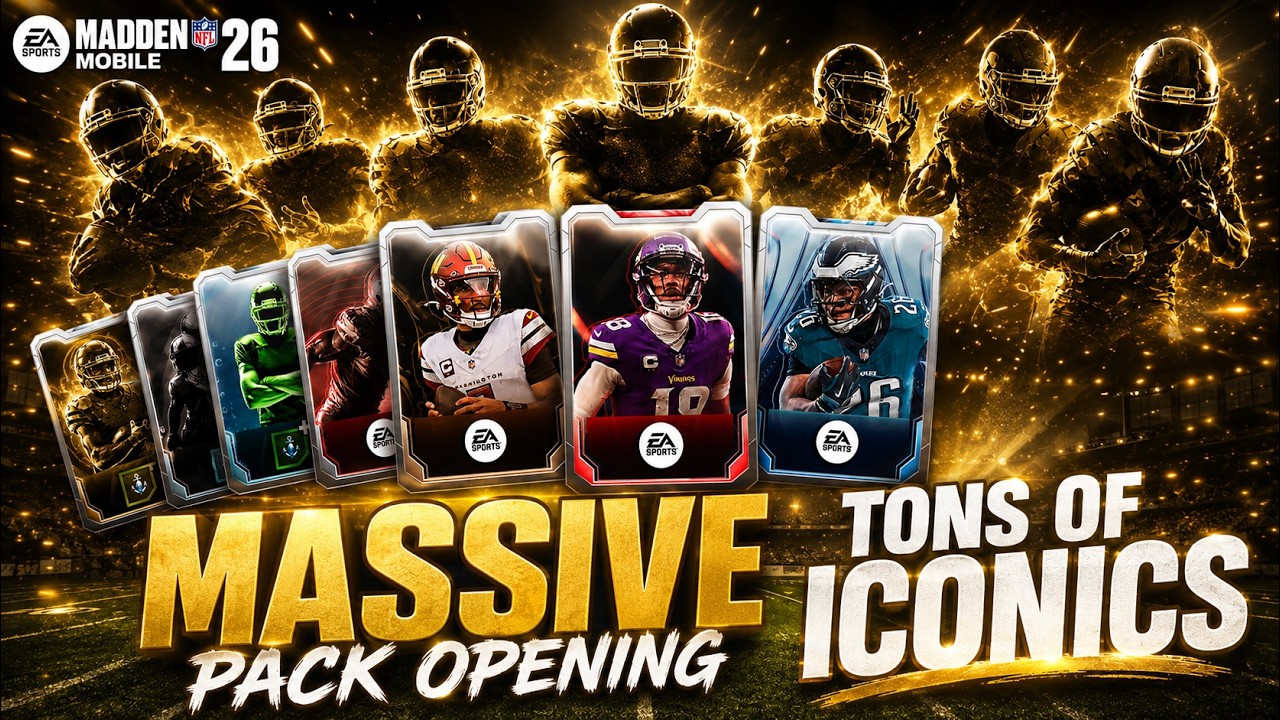 GREATEST PACK OPENING IN MADDEN MOBILE 26! SO MANY ICONIC PLAYER PULLS