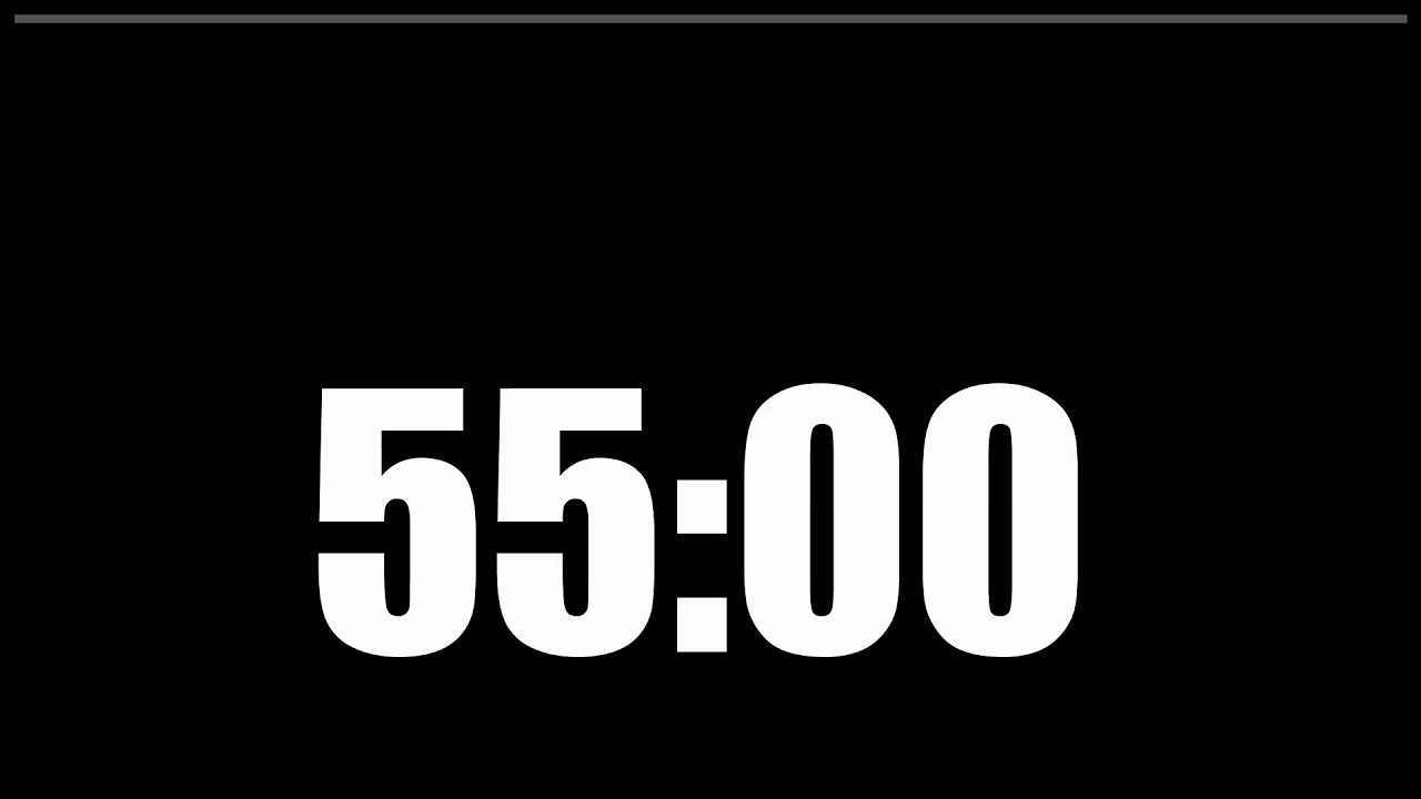 55 Minute Classroom Timer | Black Screen, Low Distraction