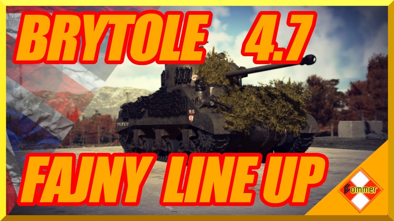 Brytole 4.7 fajny line up WAR THUNDER #spitfire #churchill #sherman