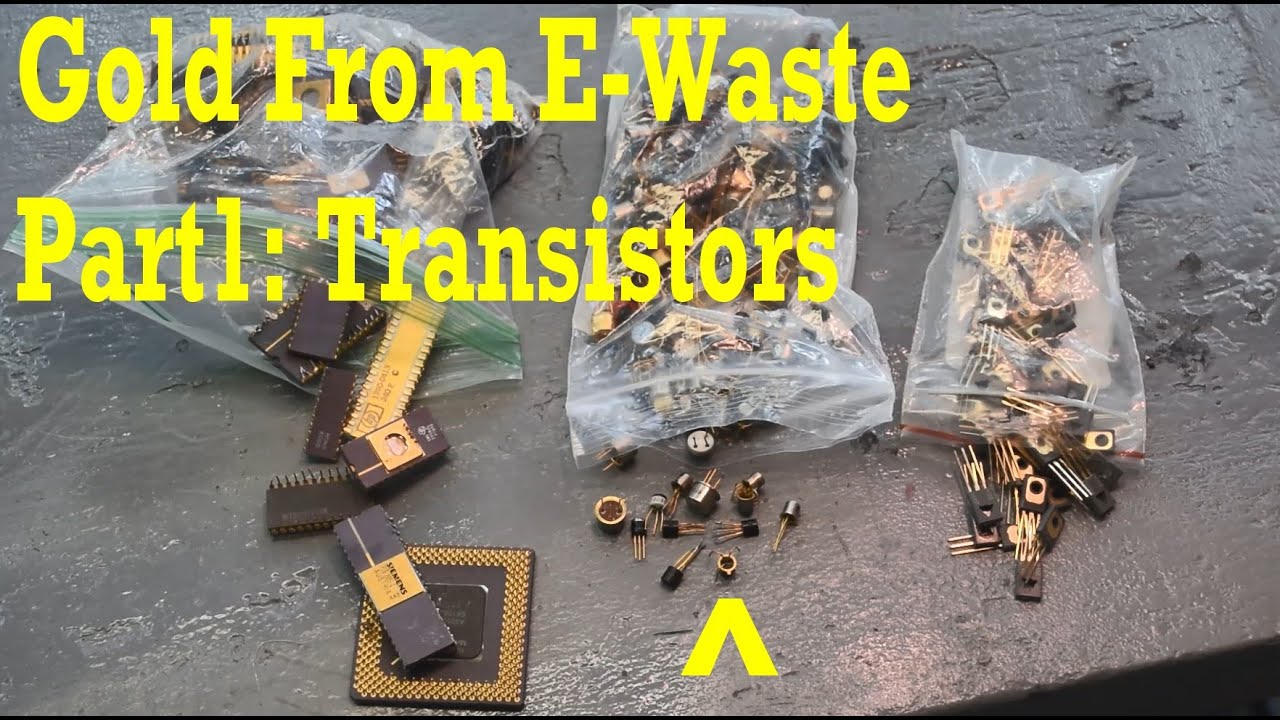 Easy Gold From E-Waste part 1: Gold From Transistors #gold #chemistry #refining #ewaste