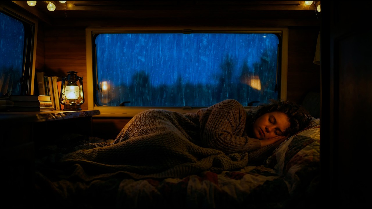 Fall Asleep in Less Than 3 Minutes With Super Heavy Rain On Car & Massive Thunder Sounds At Night
