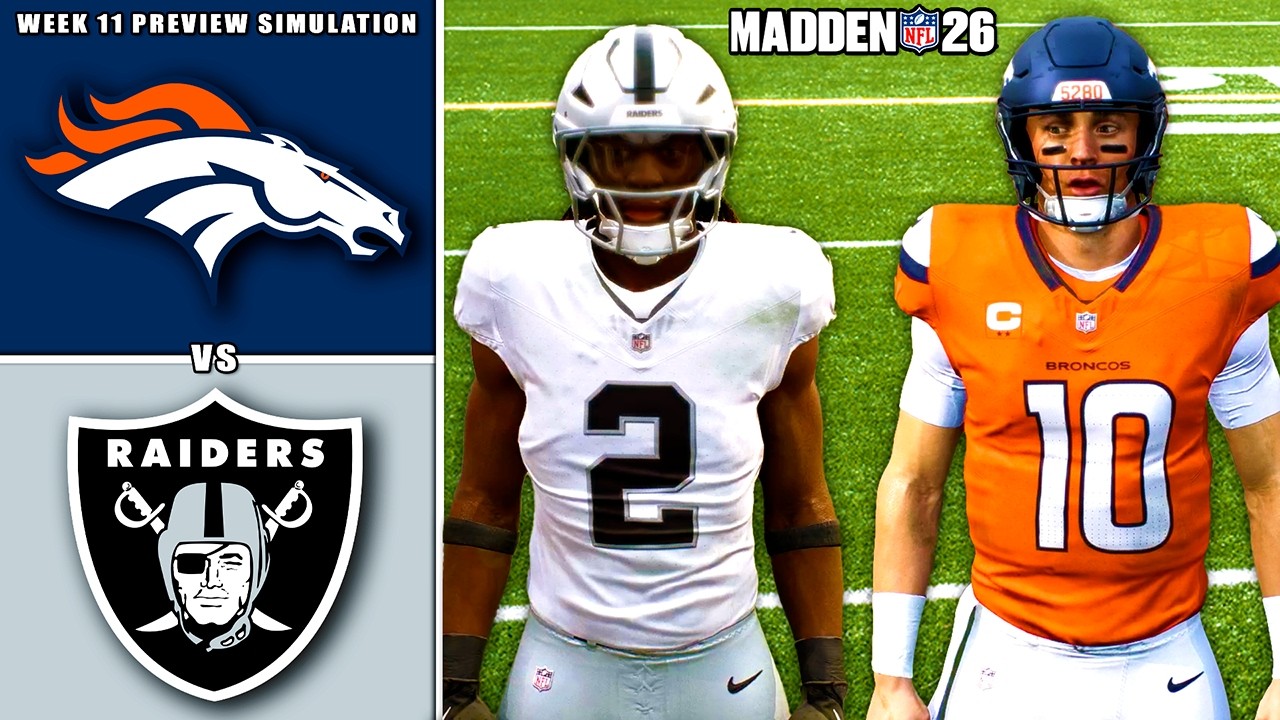 Broncos vs Raiders Week 11 Simulation (Madden 26 Updated Rosters)