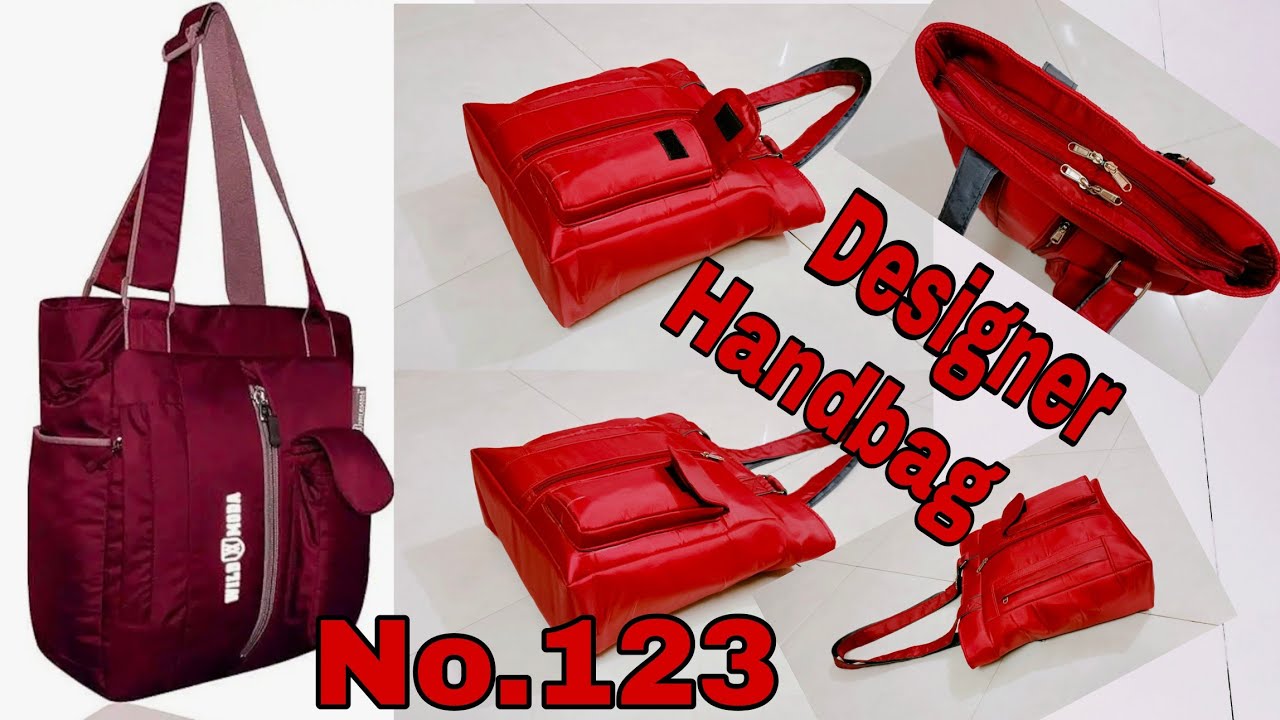 DIY: Designer Handbag Shoulder Bag No.123, With Multi Pockets Tutorial By Anamika Mishra..