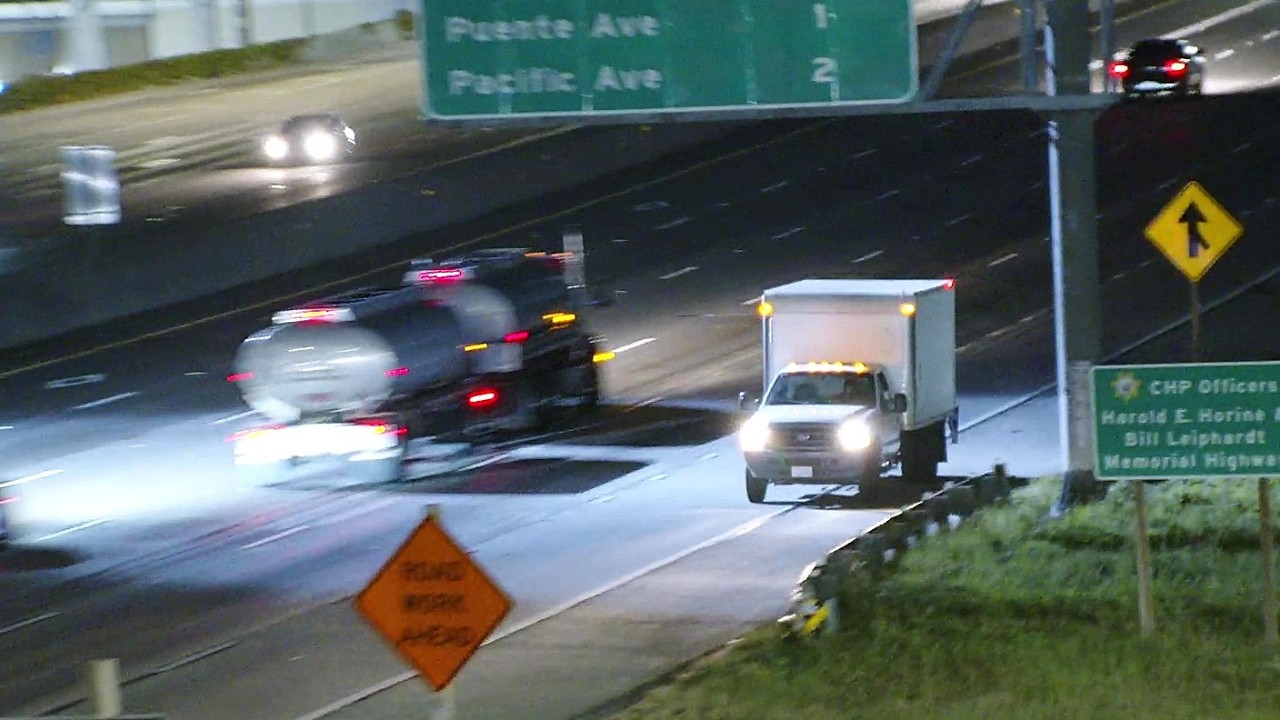 Stolen Box Truck Travels Wrong-Way on Freeway Multiple Times During Pursuit Part 1