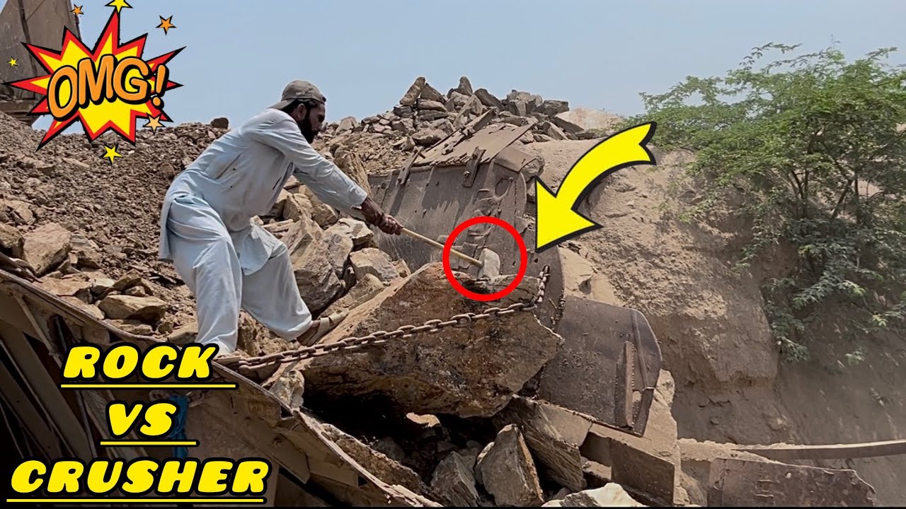 Extreme Hopper Jam! Massive Rock Stops The Crusher Machine |#rockcrusher #rock 