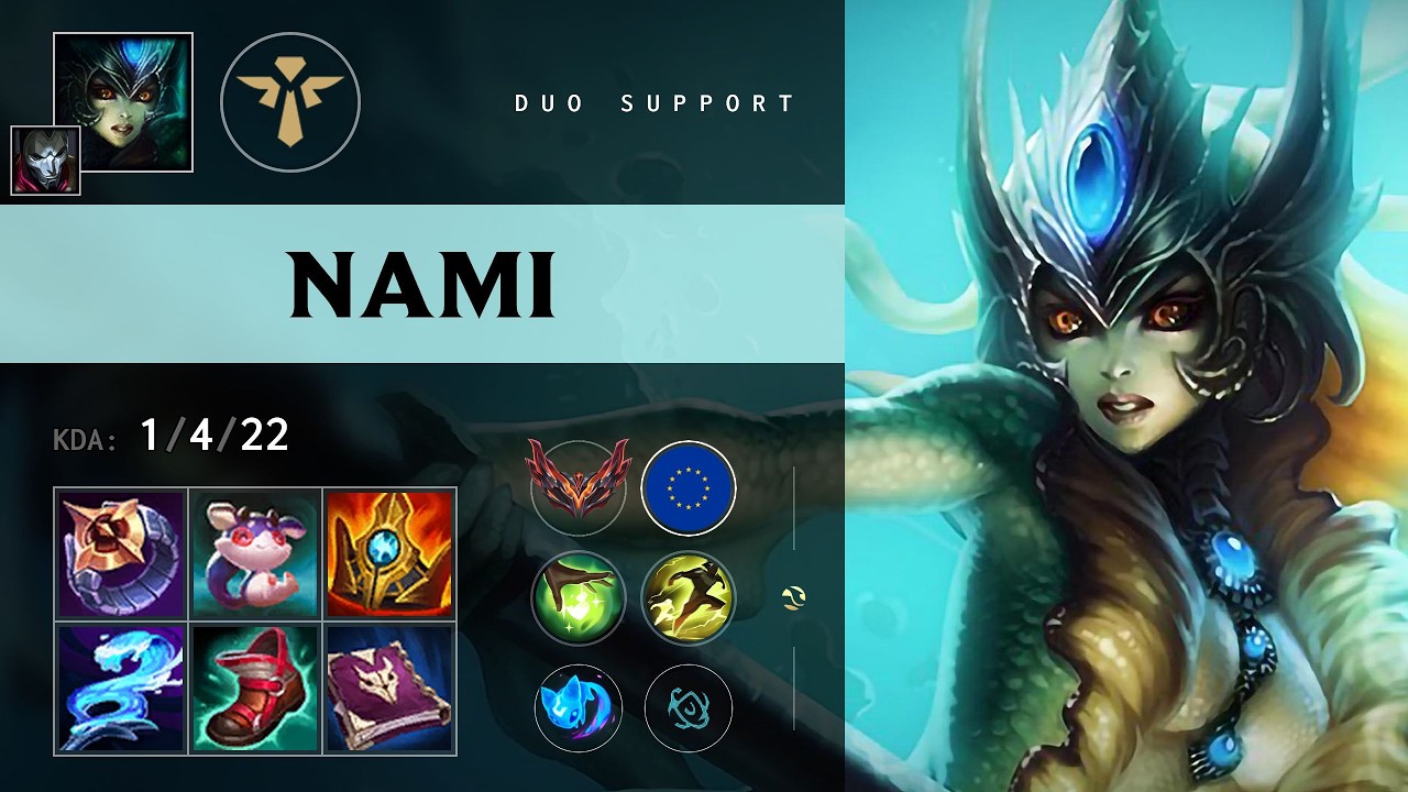 Nami Support vs Nautilus - EUW Grandmaster Patch 26.17