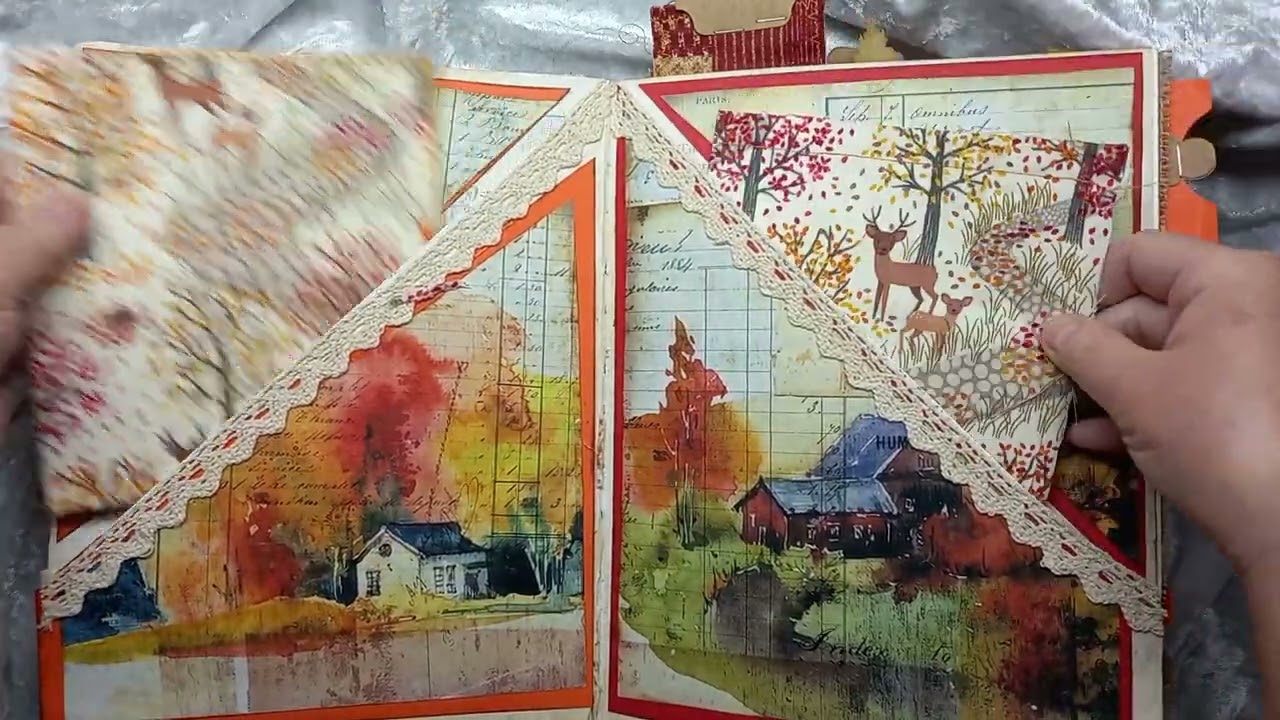 Flip through of Autumn themed Altered Book