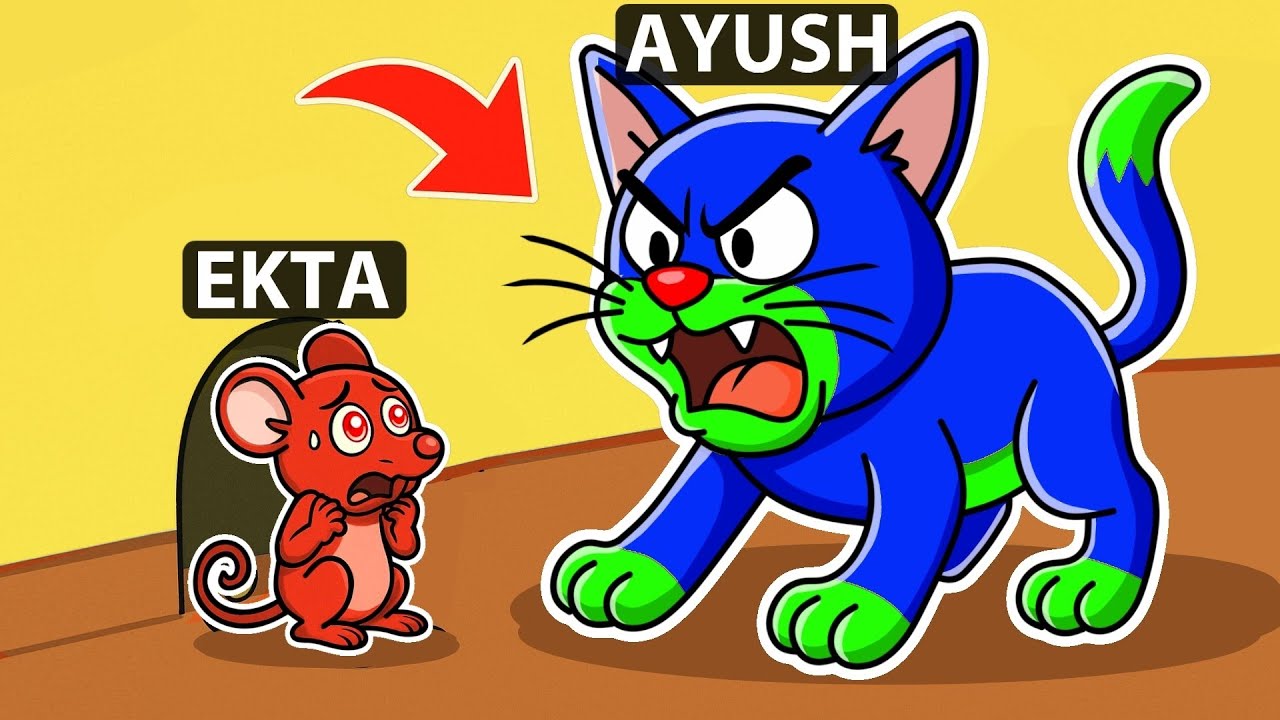 CAT vs MOUSE HIDE AND SEEK Between Ayush and Ekta!!