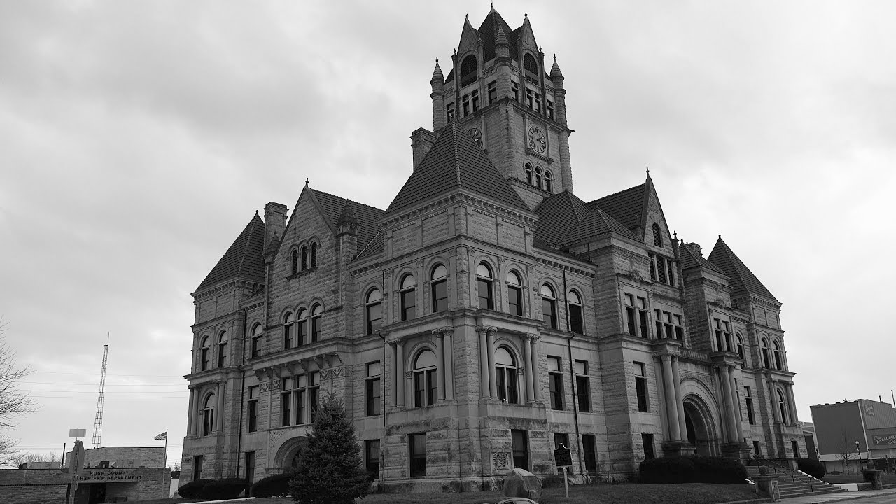 Climb to the Top of the Clock Tower in the Rush County, Indiana Courthouse Built in 1896