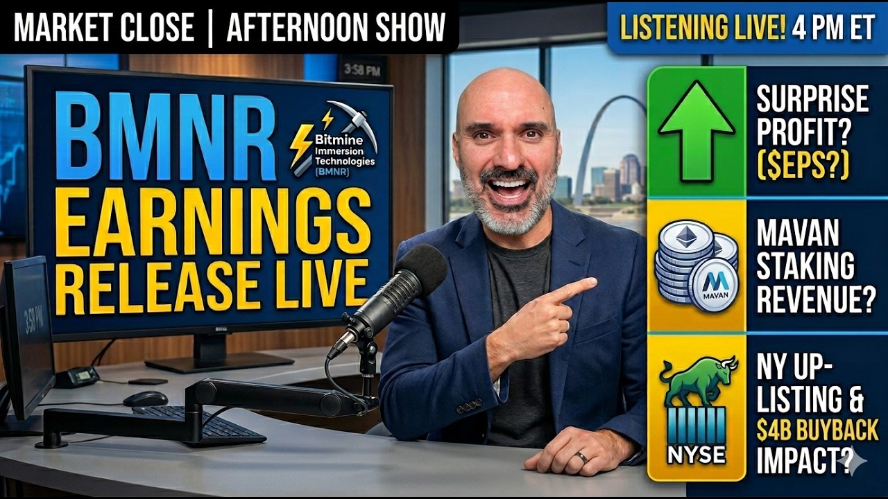 BMNR EARNINGS LIVE: $4 Billion Buyback & The Path to 5% (Market Close)