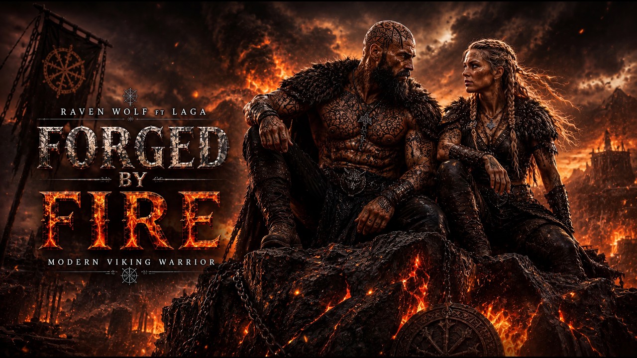 Raven Wolf ft. Laga - FORGED BY FIRE 🔥| Epic Viking Rap | Viking Song 🔥 (Lyric Video)